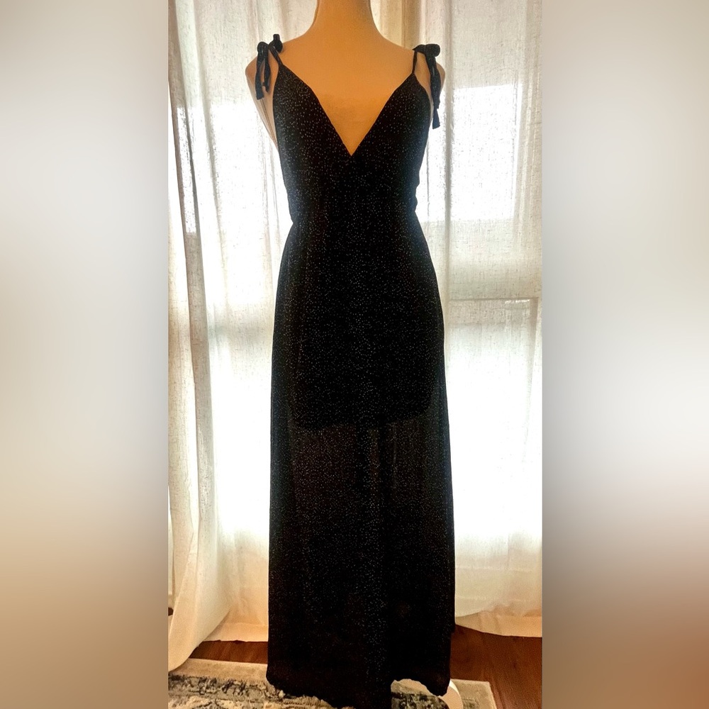 OAK + FORT Black Midi Dress